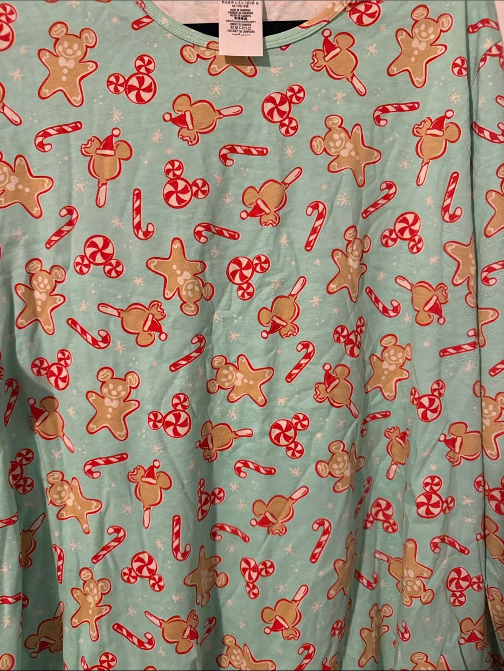 Disney Mint Gingerbread & Candy Cane Women’s Pajama Set - Picture 2 of 2